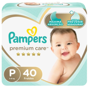 Fralda Pampers Premium Care P 40 unidades