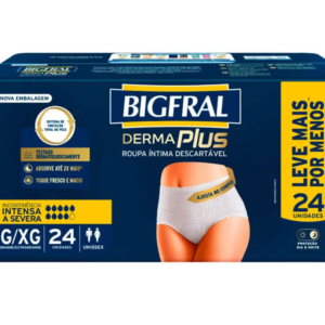 Roupa Íntima Bigfral Derma Plus Tamanho G/xg 24 Unidades