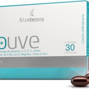 MANTECORP – Nutracêutico Nouve Biotin – Unhas Mais Resistentes, Reduz Queda Capilar, Fortalece Fios – Biotina, Benefícios Duradouros – 30 Cápsulas