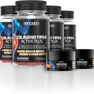 Kit 4 Suplementos Alimentares Colágeno Tipo II - Articulações Cartilagens Inflamações Ossos