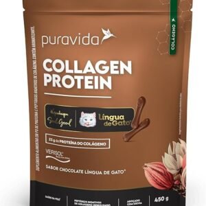 Puravida Colágeno Protein 23g de Proteínas Kopenhagen Língua de Gato Chocolate 450g