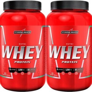 Combo 2x Suplemento em Pó Nutri whey Protein Para Ganho de Peso Chocolate 900g Pote – Integralmedica