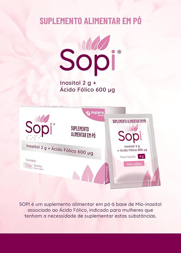 Suplemento Alimentar em Pó Sopi Sem Sabor 30 Sachês