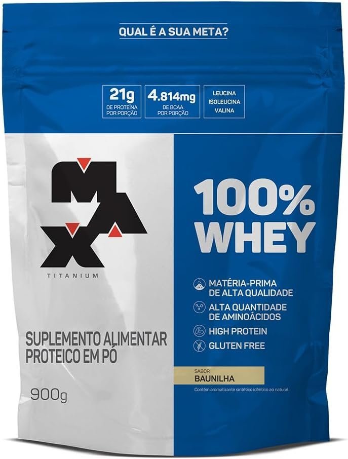 100% Whey Refil (900G) – Baunilha – Max Titanium